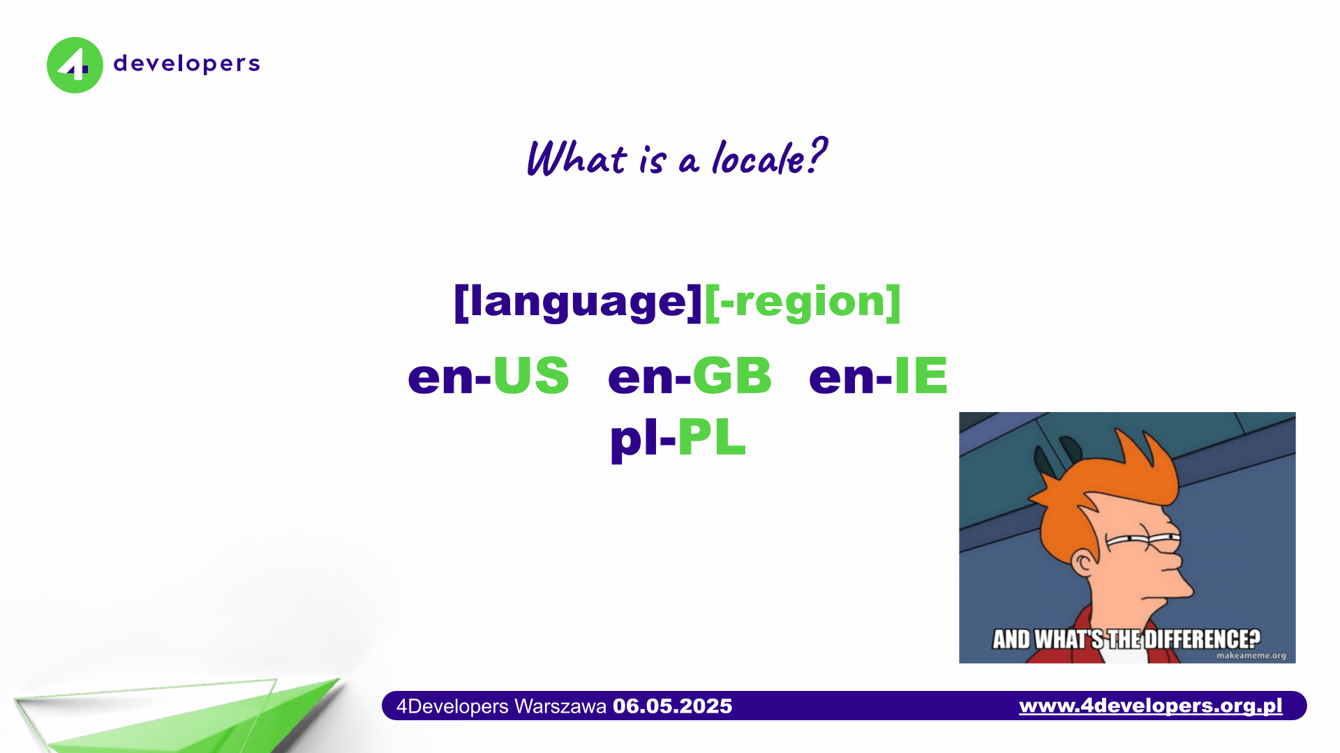 Slide from presentation