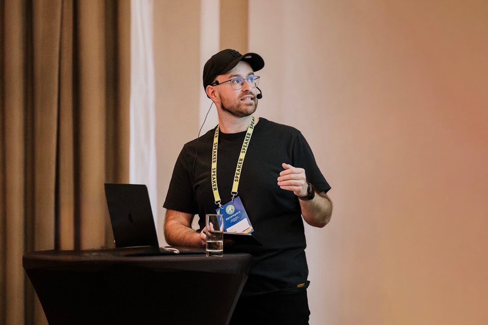 Szymon giving a tech talk on the 4developers conference (Warsaw, May 2025)