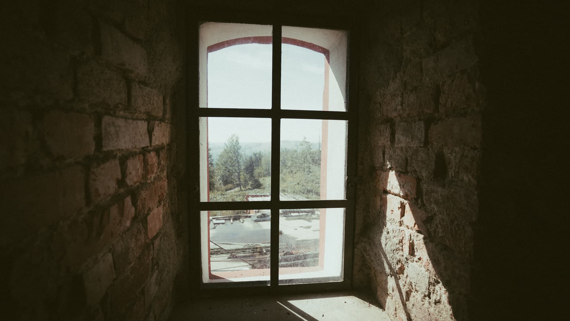 Window view from the tower on Biskupia Kopa