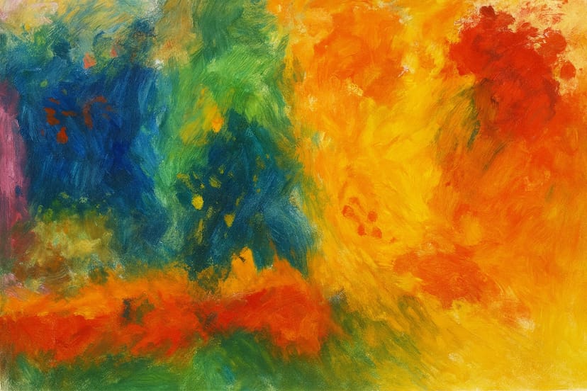 "Sunset" painted by my 8-year-old daughter, Tosia